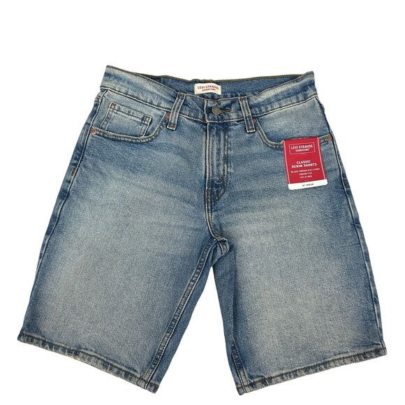 Levi Strauss Signature Mens 28 Classic Denim Shorts 10 Inch Inseam Relaxed Fit - Picture 1 of 7